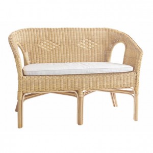 Elegante y cómodo sofá de mimbre (cojín por separado) GA0301500