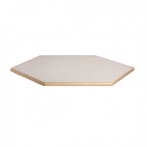 Tablero de mesa hexagonal de madera con bordes redondeados para niños GA0242210