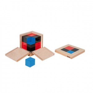 Cubo de binomio, GM0420000, material montessori, matemáticas, material escolar infantil.
