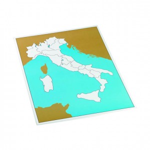 Tabla de control de Italia sin etiquetas, GM223IT10, material montessori, geografía, material escolar infantil.