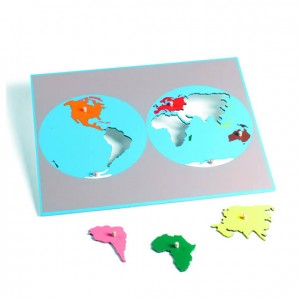 Puzzle mapa del mundo, GM221B000, material montessori, geografía, material escolar infantil.