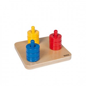 Discos de colores en guía vertical, GM2871N00, material montessori, juegos, material escolar infantil.